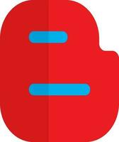 Red and blue blogger in flat style. vector