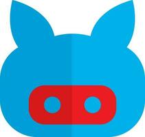 Flat style red and blue github. vector