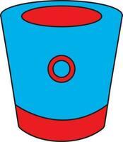 Isolated red and blue bitbucket. vector