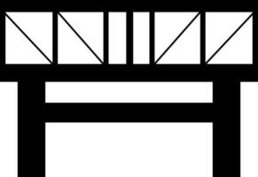 Iron bridge icon isolated in flat style. vector