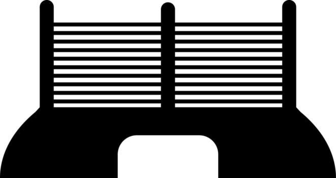 Modern design pattern of bridge in flat style. vector