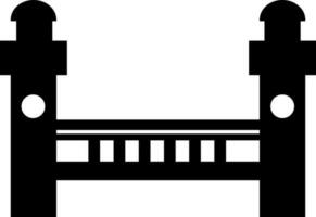 ilustración de puente aislado en blanco antecedentes. vector