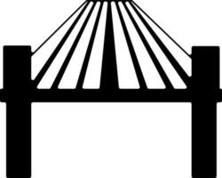 Modern design of bridge in black color. vector