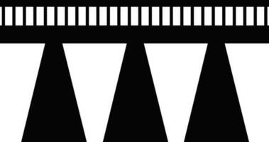 Illustration of bridge on three pillar in black color. vector