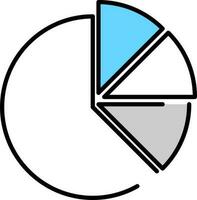 Analysis symbol with illustration of Pie Chart. vector