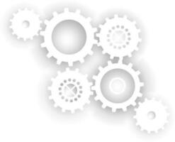 Illustration of cogwheels for business. vector