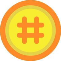 Illustration of a coin. vector
