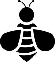 Illustration of Honey Bee in flat style. vector