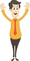 Cartoon character of a businessman. vector