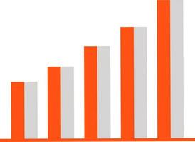 Flat illustration of a bar graph. vector