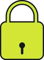 Flat icon of a lock. vector