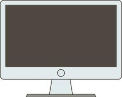 Flat style icon of a monitor. vector