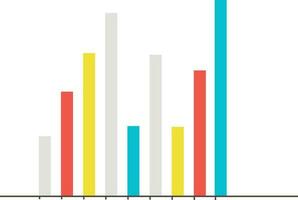 Flat style icon of a bar chart. vector