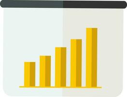 Flat style bar chart infographics. vector