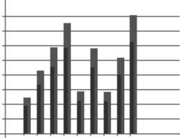 Flat ilustration of a bar graph. vector