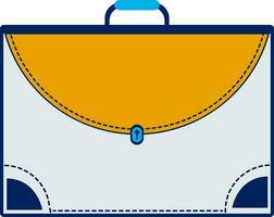 Flat style icon of a briefcase. vector