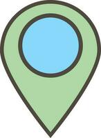 Flat illustration of a map pin. vector