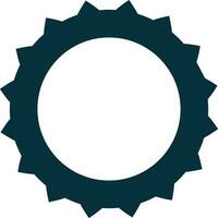 Flat style illustration of a cogwheel. vector