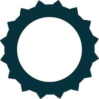 Flat style illustration of a cogwheel. vector