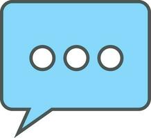 Flat icon of a speech bubble. vector