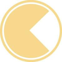 Flat style sign and symbol of pie chart. vector