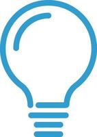 Flat illustration of light bulb line icon. vector