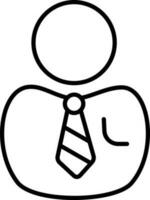 Flat illustration of Businessman symbol. vector