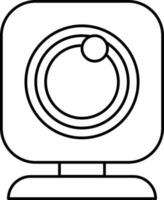 Line art illustration of a web camera icon. vector