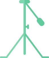 Green tripod on white background. vector