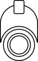 Security cctv camera in flat style. vector