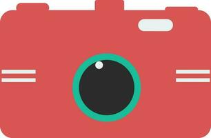 Isolated camera in pink color. vector