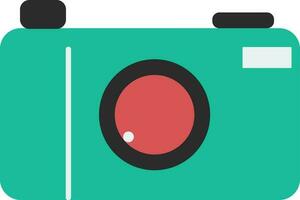 Flat style illustration of a camera. vector