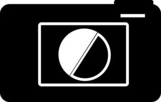 Flat style illustration of a camera. vector