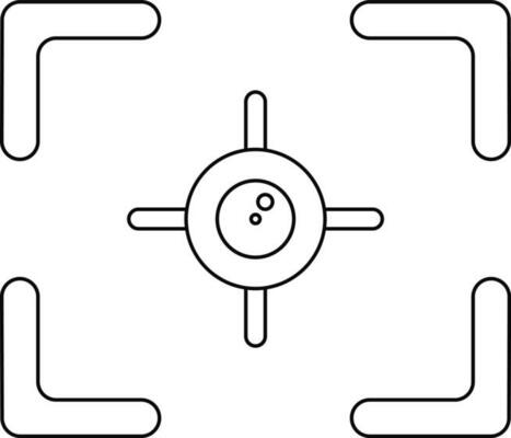 Flat style camera focus icon.