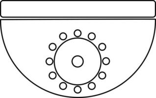 negro línea Arte seguridad cctv cámara. vector