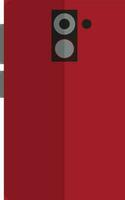 Isolated red and grey camera smartphone. vector