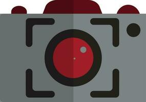 Capture camera in grey and red, black color. vector