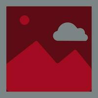 Red and grey nature picture. vector