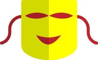 Red and yellow face mask on white background. vector