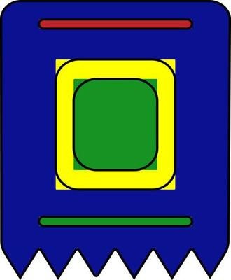 Isolated memory card in flat style.