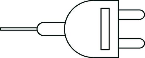 Flat style electric plug. vector