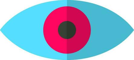 Isolated eye lens in blue and pink color. vector