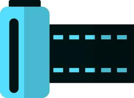 Black and blue film strip. vector