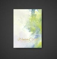 Cards with watercolor background. Design for your cover, date, postcard, banner, logo. vector