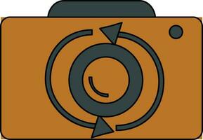 Black and brown digital camera. vector