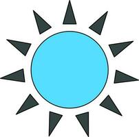 Illustration of a sun in flat style. vector