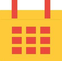 Isolated red and yellow calendar. vector