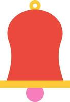 Red and yellow jingle bell on background. vector