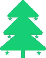 Stars decorated christmas tree on background. vector