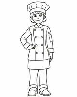 smiling chef posing vector